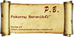 Pokorny Bereniké névjegykártya